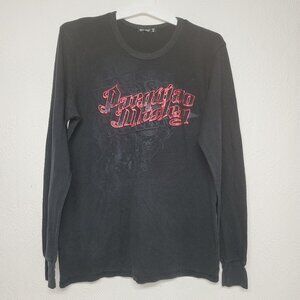 738. Alternative Long Sleeve Thermal Shirt Black Sz 2XL